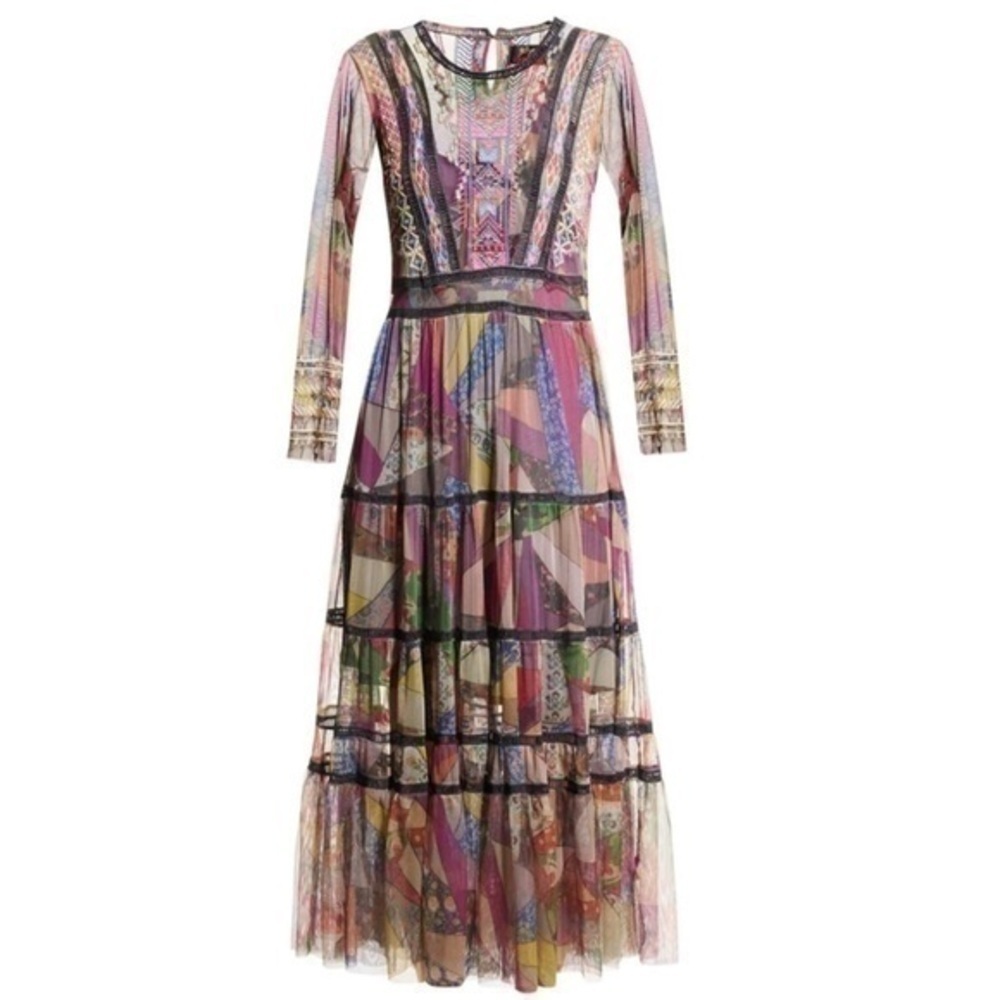 Johnny Was Biya Gervase mesh dress NWT